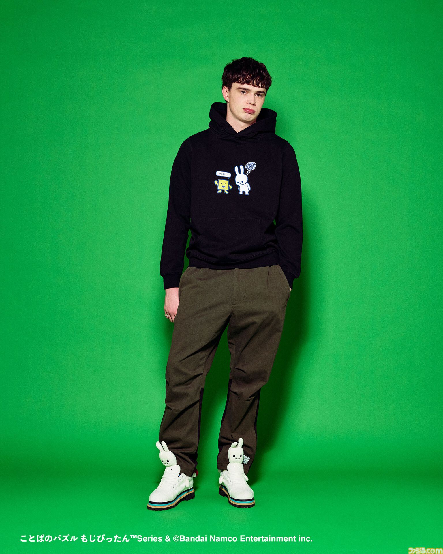 『もじぴったん』とCUNEがコラボ。ぴっ、たんのTシャツやもじくんパーカーなどが3月7日より発売。『塊魂』とのアイテムも3月14日より登場