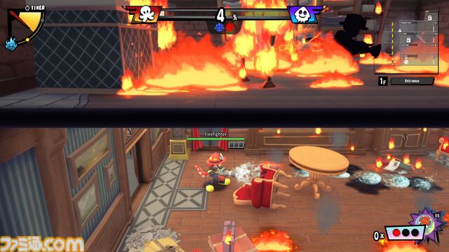 『OCTOPinbs』消防士に紛れて火をつける奴を捕まえろ！　議論ナシ、アクション特化の人狼系オンラインマルチアクションがSteamにて2026年春発売