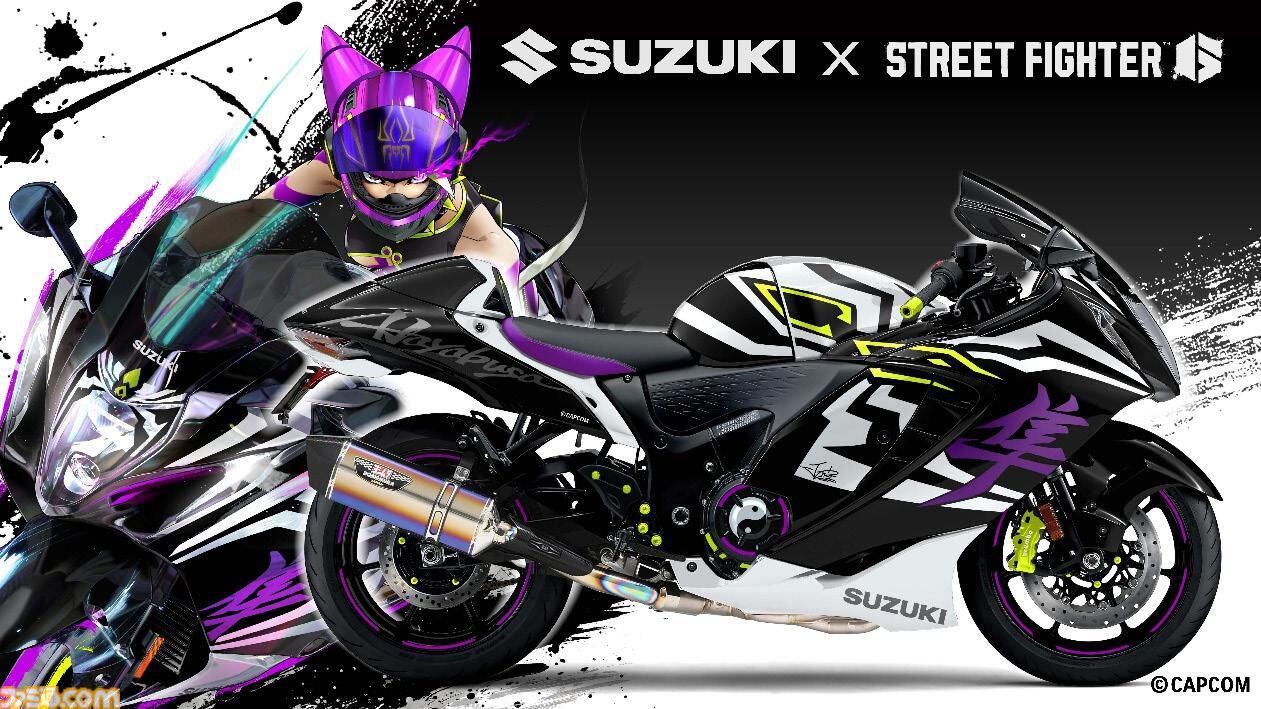 ジュリクーパパ スト6』ジュリの2Pカラーをイメージしたコラボバイク第2弾“ハヤブサ”が
