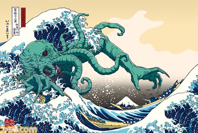 【クトゥルフ×葛飾北斎】異色のコラボを描いた『邪神三十六景』刊行記念グッズが発売決定。あなたの家が、邪神降臨の儀式場と化す