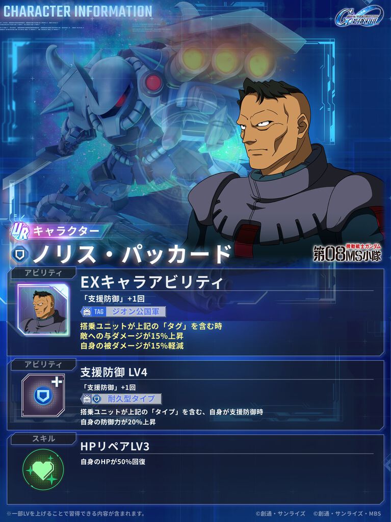 【Gジェネエターナル】第08MS小隊イベントでガンダムEz8やアプサラスIIIを入手可能。シローとアイナの性能も公開【ジージェネレーション エターナル】