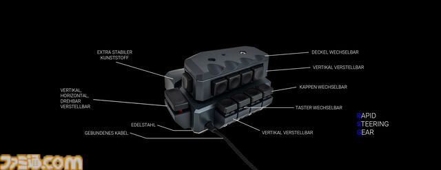 握って動かす片手操作デバイス“MoveMaster RSG”が国内向けに登場。本体上部をスライドして移動操作が可能。指先にフィットする10個の物理ボタンも搭載