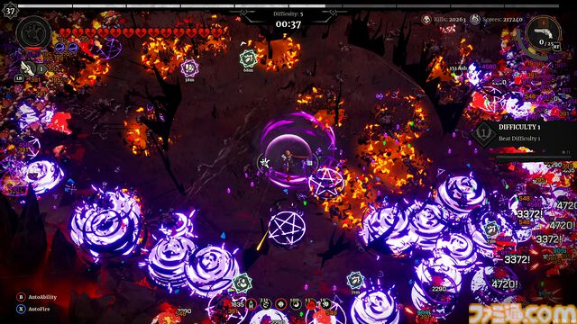 『グラインドサバイバー』弾幕地獄をなぎ倒す高速アクションローグライトが発売。ランダム戦利品のハクスラ要素で多彩なビルド構築が楽しめる