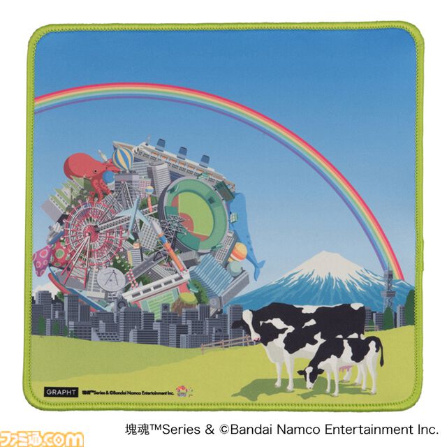 『塊魂』おにぎりをコロコロする王子がかわいい“塊魂米”が本日より発売。初代のティザービジュアルを使用したマウスパッドも新登場