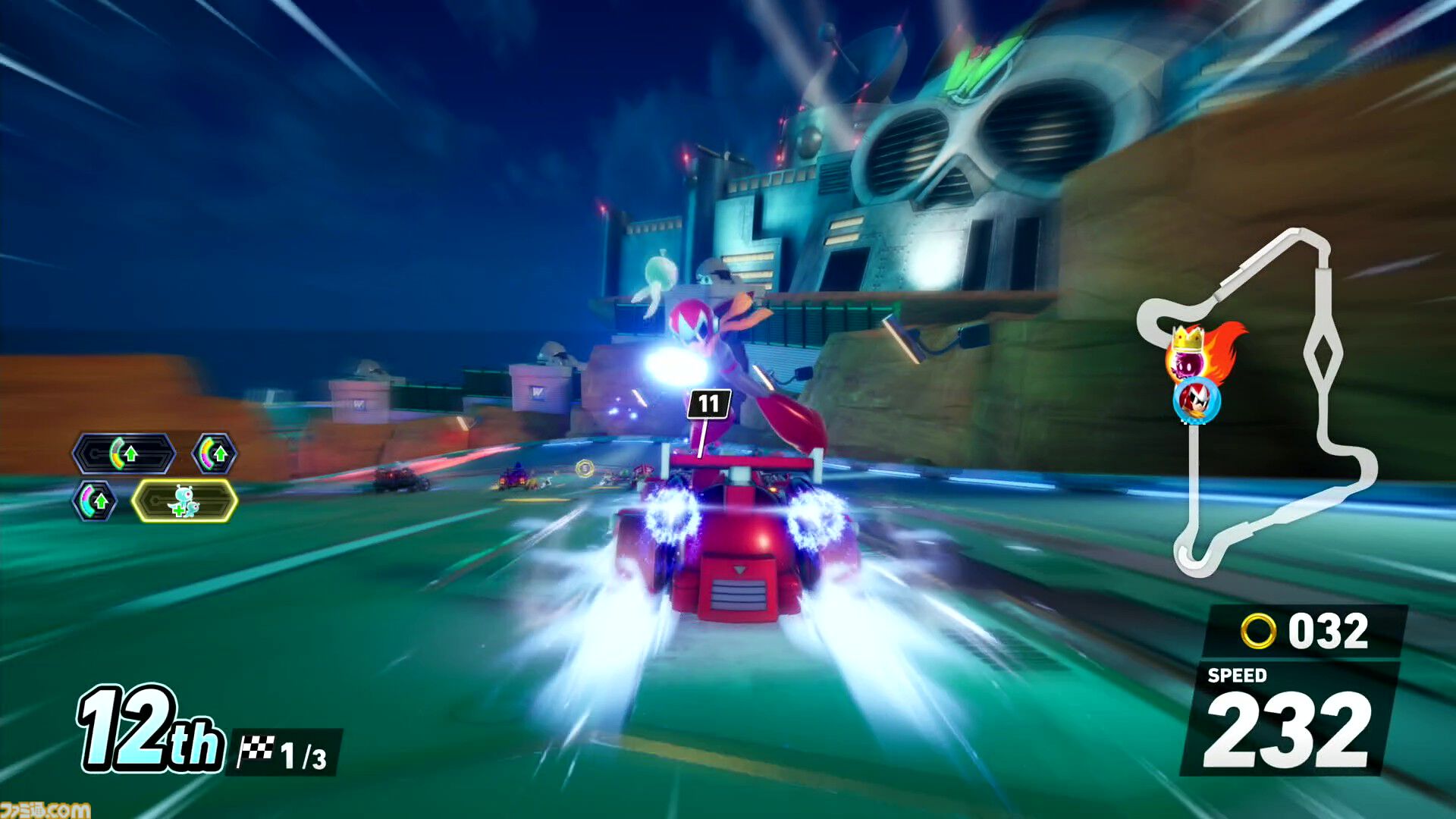 『ソニックレーシング クロスワールド』ロックマン＆ブルース参戦、ワイリーキャッスルを走ると存在しない歌詞が脳内再生されがち【コースアウトでﾃｨｳﾝﾃｨｳﾝﾃｨｳﾝ】