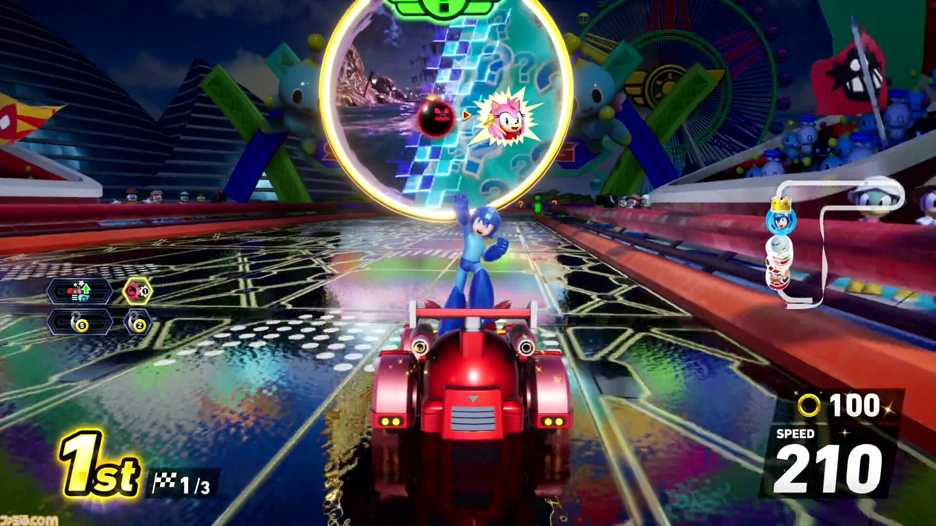 『ソニックレーシング クロスワールド』ロックマン＆ブルース参戦、ワイリーキャッスルを走ると存在しない歌詞が脳内再生されがち【コースアウトでﾃｨｳﾝﾃｨｳﾝﾃｨｳﾝ】