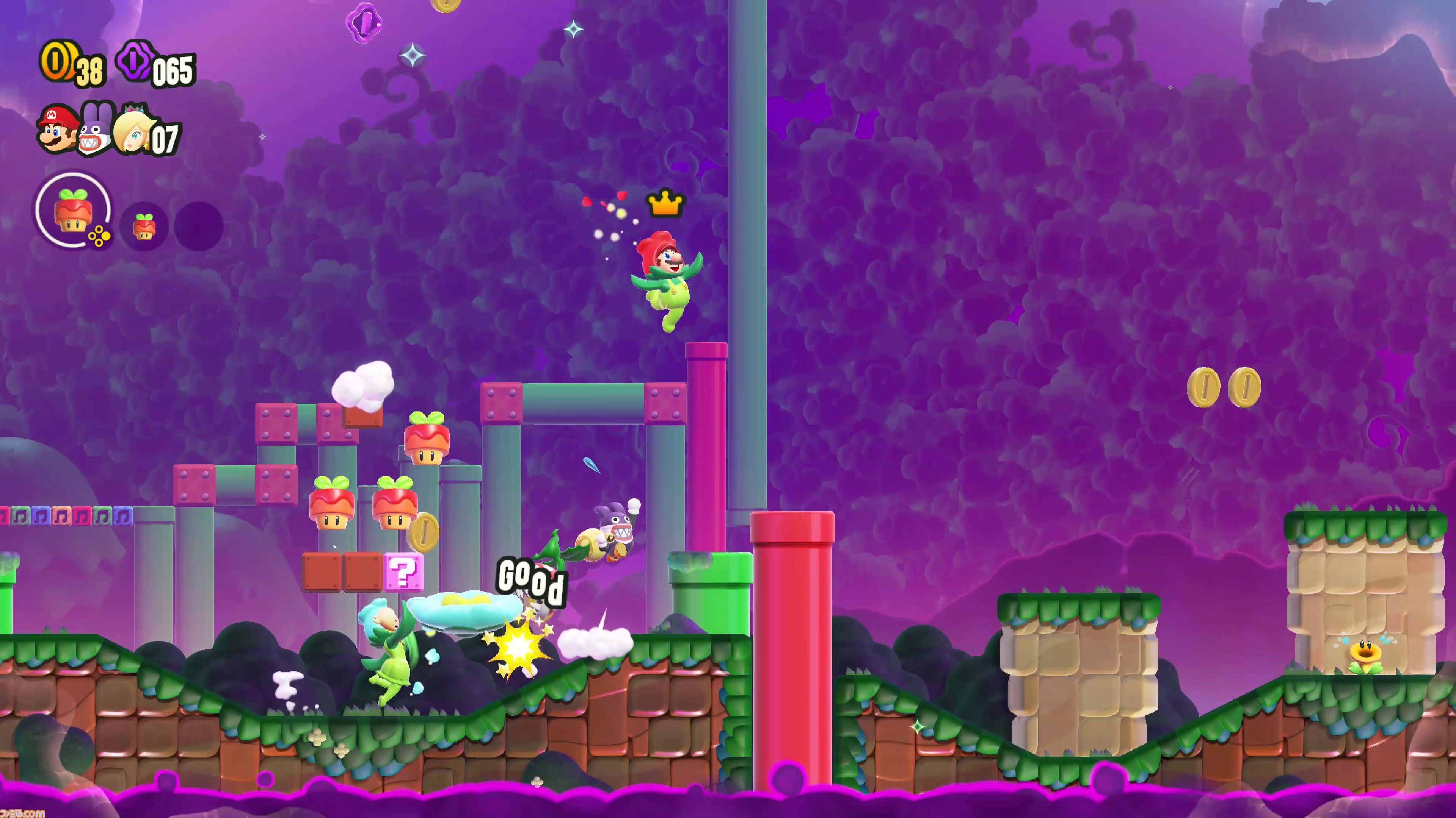 スーパーマリオブラザーズ ワンダー Nintendo Switch 2 Edition + みんなでリンリンパーク』レビュー。家族や友だちと遊べる対戦・協力ミニゲームの虜に！キュートなロゼッタとアシストのチコも注目