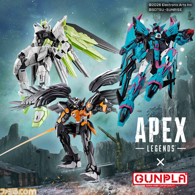 『Apex』×『ガンダム』コラボガンプラ組み立て体験！フリーダムでクリプトの立ち姿、ウイングゼロでミサイルを撃つヴァルキリーのアクションを満喫
