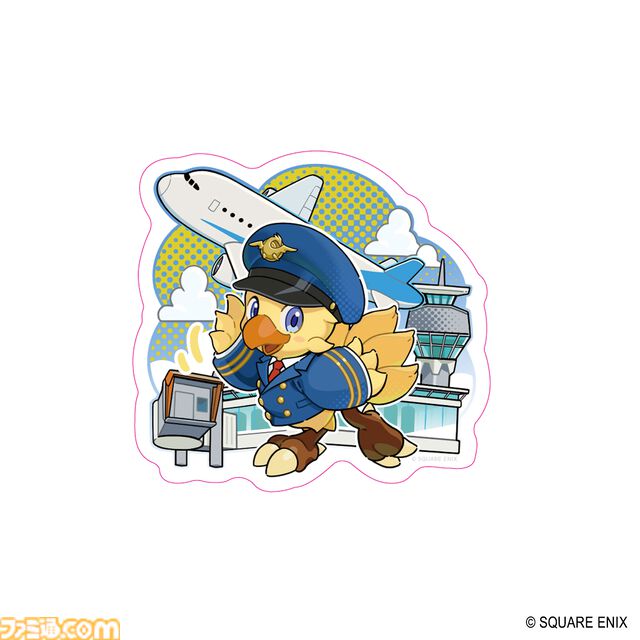 スライムとチョコボがパイロット姿に。成田空港にスクエニ期間限定ショップが4月3日オープン。アクキーやステッカーなど描き下ろし限定グッズが多数登場