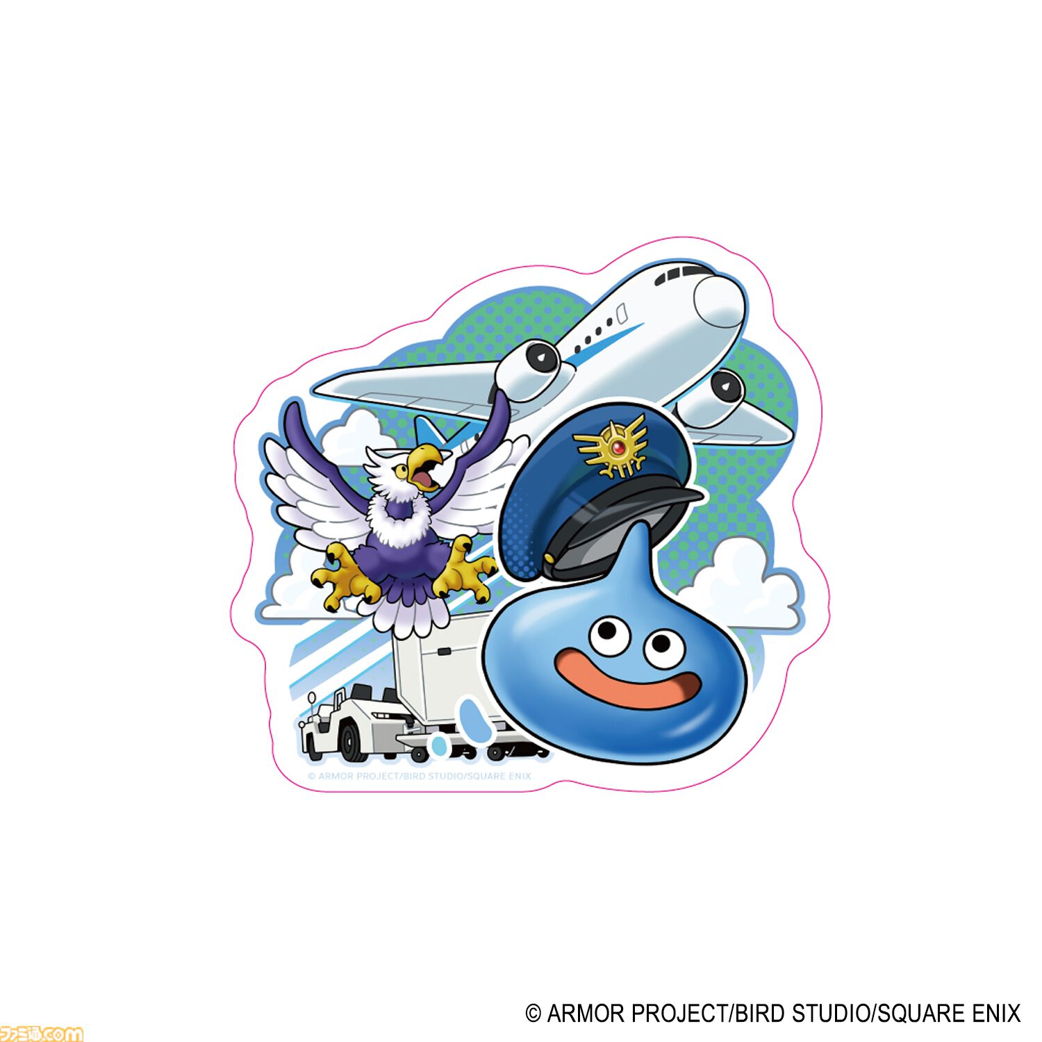 ❣️スライム25周年記念❣️ほぼ新品❣️スクエニ❣️ スライムとチョコボがパイロット姿に。成田空港にスクエニ期間限定