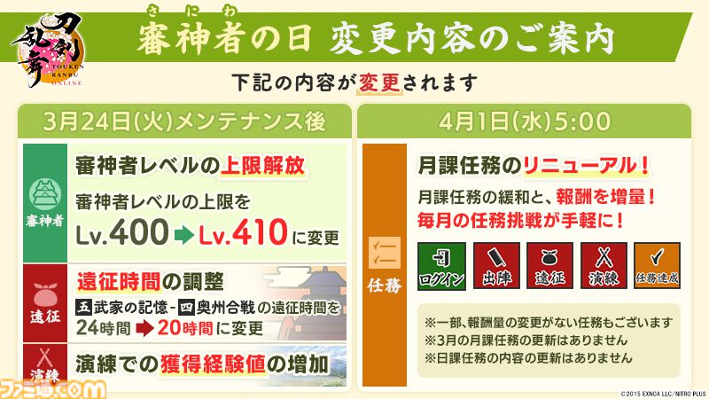 『刀剣乱舞オンライン』鍛刀機能がリニューアル、鍛錬所で入手可能な刀剣男士が31振り追加。御伴散歩に着せ替え機能が実装