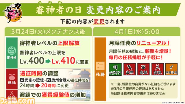 『刀剣乱舞オンライン』鍛刀機能がリニューアル、鍛錬所で入手可能な刀剣男士が31振り追加。御伴散歩に着せ替え機能が実装