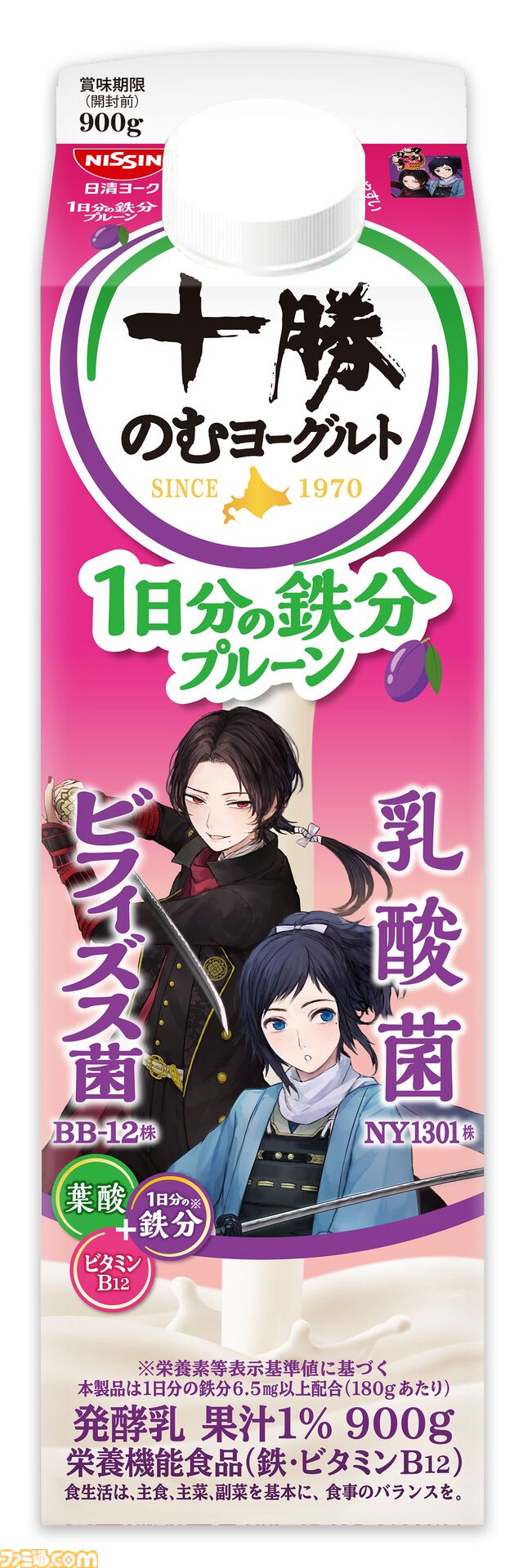 『刀剣乱舞』十勝のむヨーグルトの期間限定コラボパッケージが4月発売。40振りを登場させる。商品もそのままゲーム内アイテムに