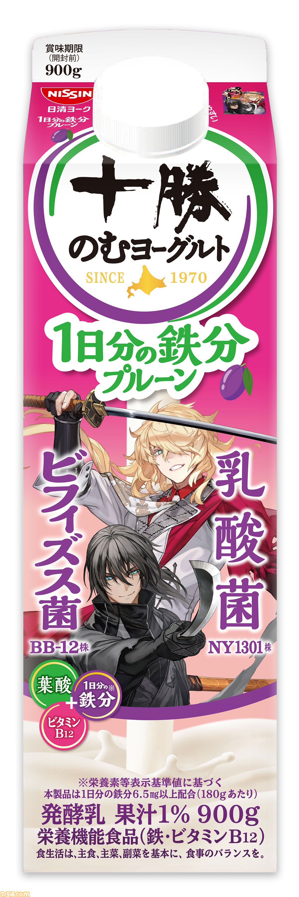 『刀剣乱舞』十勝のむヨーグルトの期間限定コラボパッケージが4月発売。40振りを登場させる。商品もそのままゲーム内アイテムに