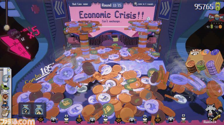 『RACCOIN』デッキ構築型メダルゲームが本日(3/31)発売。増殖や爆発など特殊効果を持ったメダルを駆使してじゃらじゃらフィーバー