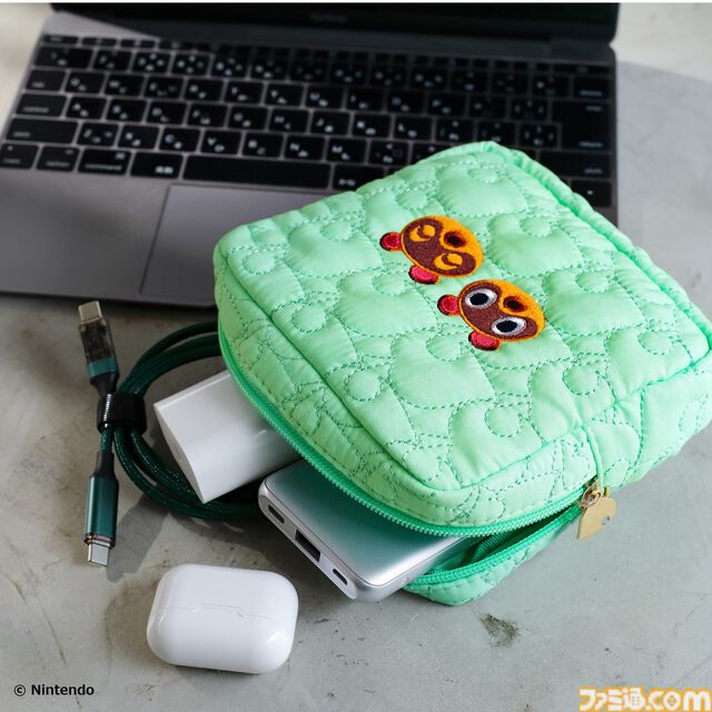 『あつまれ どうぶつの森』葉っぱとまめきち＆つぶきちのキルティングポーチ、さくら・喫茶ハトのタンブラーが本日（3/31）発売