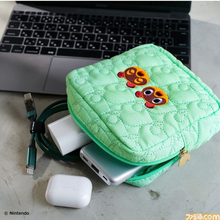 『あつまれ どうぶつの森』葉っぱとまめきち&つぶきちのキルティングポーチ、さくら・喫茶ハトのタンブラーが本日(3/31)発売