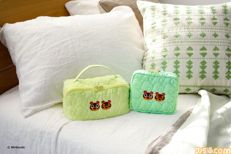 『あつまれ どうぶつの森』葉っぱとまめきち&つぶきちのキルティングポーチ、さくら・喫茶ハトのタンブラーが本日(3/31)発売