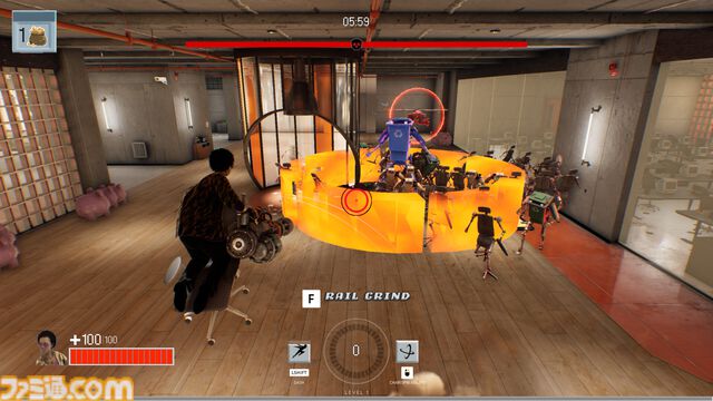 『Last Man Sitting』オフィスチェアを乗りこなすサラリーマン爆走アクションが配信開始。ガトリングや刀で爽快無双。PvEはもちろんPvPモードも遊べる