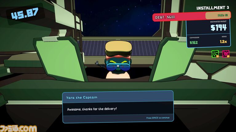 『星間爆走便:スペースドリフター』邪魔な小惑星を破壊して加速する運び屋アクションローグライクが本日(4/1)発売。借金を返済し自由を目指せ