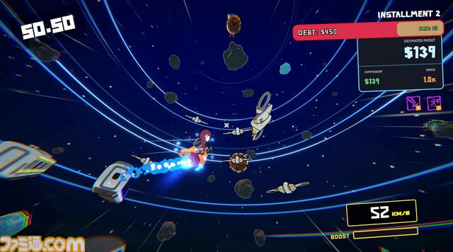 『星間爆走便：スペースドリフター』邪魔な小惑星を破壊して加速する運び屋アクションローグライクが本日（4/1）発売。借金を返済し自由を目指せ