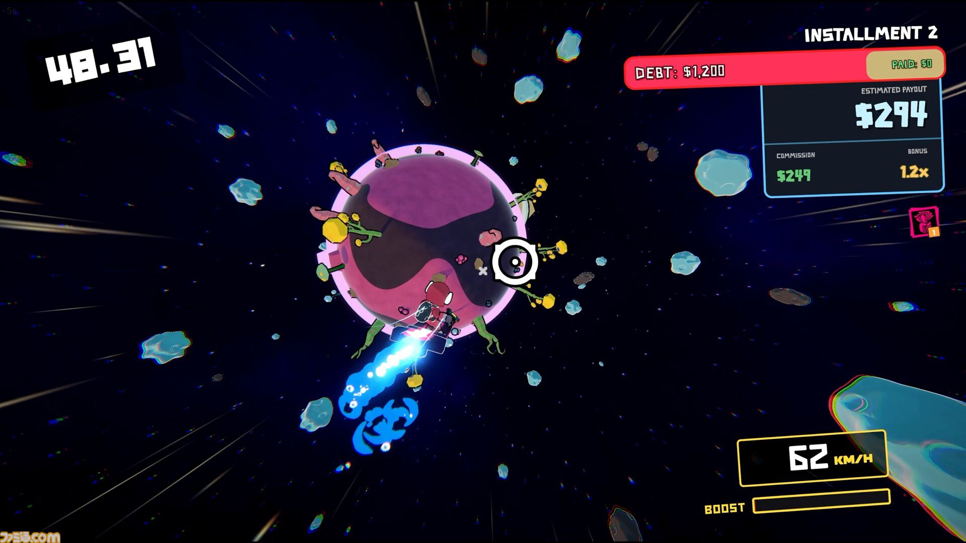 『星間爆走便：スペースドリフター』邪魔な小惑星を破壊して加速する運び屋アクションローグライクが本日（4/1）発売。借金を返済し自由を目指せ