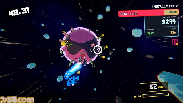 『星間爆走便：スペースドリフター』邪魔な小惑星を破壊して加速する運び屋アクションローグライクが本日（4/1）発売。借金を返済し自由を目指せ