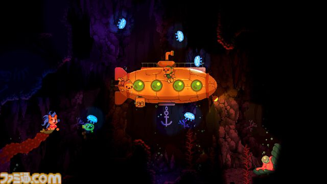 『ソルティドッグ』4人で遊べる物理演算ベースのわちゃわちゃ深海探索アクションがSteamストアページ公開。犬のダイバーになって、潜水艦に乗り込んでお宝を探そう