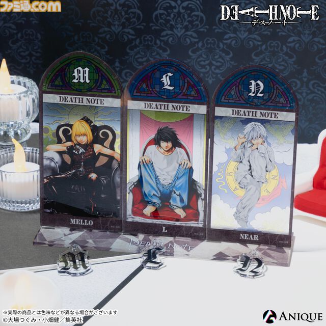『デスノート』タロットカード風ジオラマアクリルステンド、証明写真風ブロマイドなどが登場。4月30日より順次開催となるホップアップショップで発売