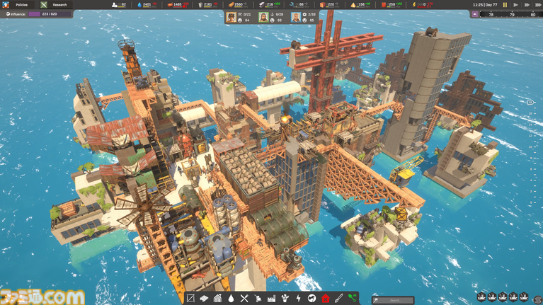 『崩壊都市』物理演算で崩壊しないように海上で都市を積み上げる建設シミュレーター。Steamで本日（4/3）配信開始