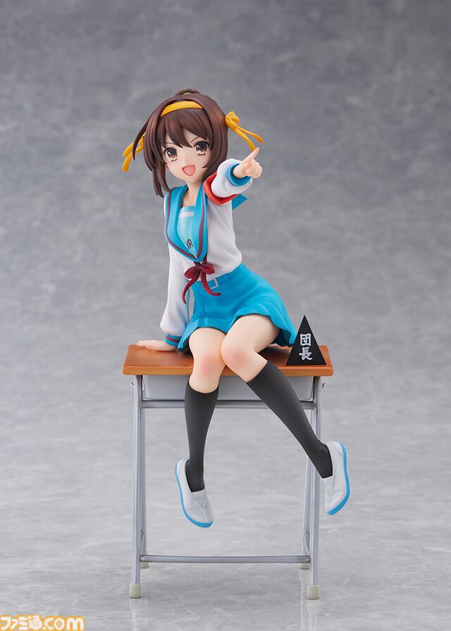 『涼宮ハルヒの憂鬱』アニメ20周年記念ver.フィギュアが予約開始。スペシャルセットでは宣言顔やポニーテールパーツなどが付属