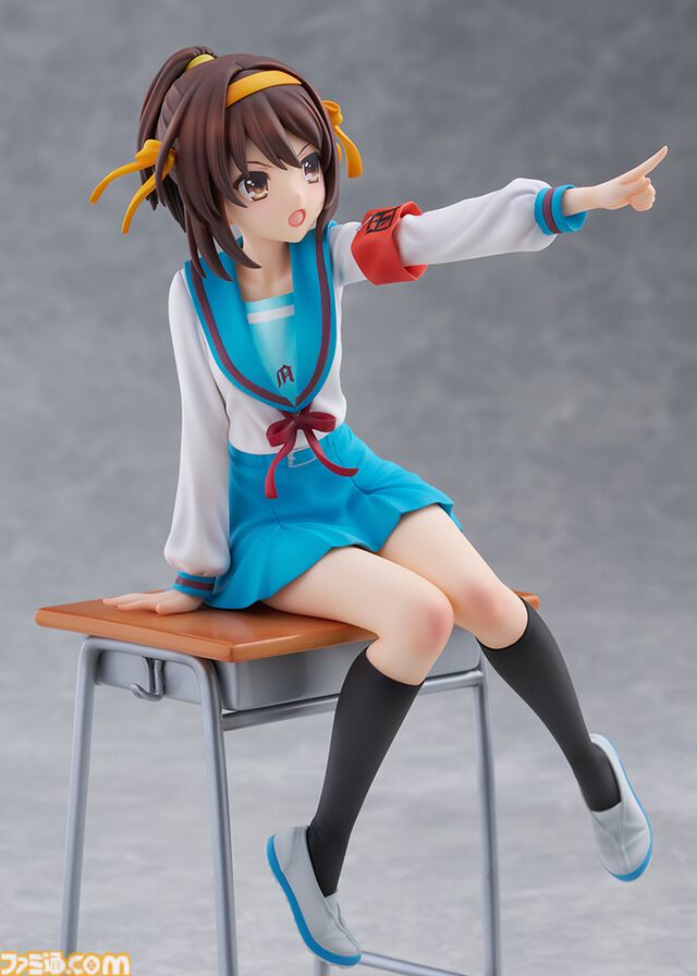 『涼宮ハルヒの憂鬱』アニメ20周年記念ver.フィギュアが予約開始。スペシャルセットでは宣言顔やポニーテールパーツなどが付属