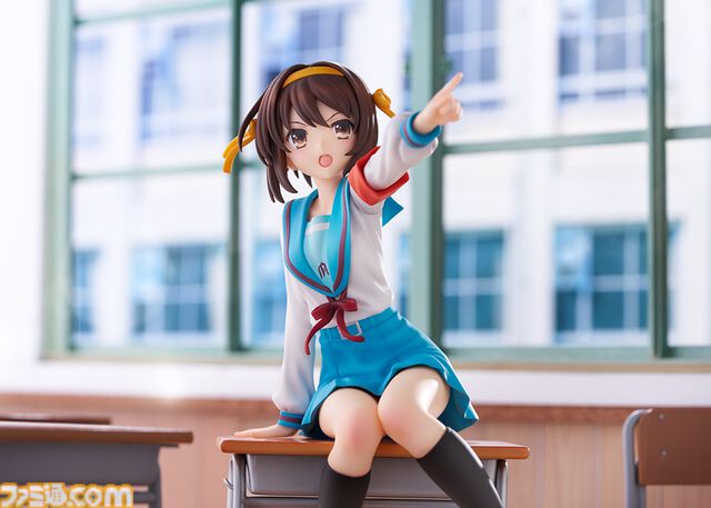 『涼宮ハルヒの憂鬱』アニメ20周年記念ver.フィギュアが予約開始。スペシャルセットでは宣言顔やポニーテールパーツなどが付属