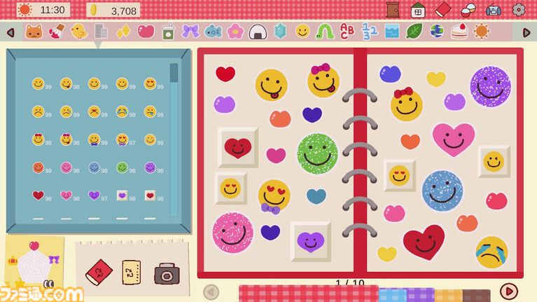 『Sticker DECO ~わたしのシール手帳~』自分好みのデザインで作る“シール手帳”シミュ発表。ゲーム内キャラとのシール交換も