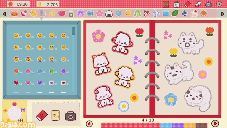 『Sticker DECO ~わたしのシール手帳~』自分好みのデザインで作る“シール手帳”シミュ発表。ゲーム内キャラとのシール交換も