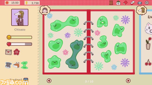 『Sticker DECO ~わたしのシール手帳~』自分好みのデザインで作る“シール手帳”シミュ発表。ゲーム内キャラとのシール交換も