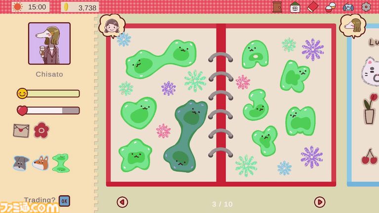 『Sticker DECO ~わたしのシール手帳~』自分好みのデザインで作る“シール手帳”シミュ発表。ゲーム内キャラとのシール交換も