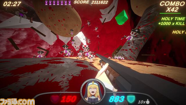『Guns and Nuns: Storming Hell』シスターが高笑いしながら重火器をぶっ放す。地獄に乗り込み、ショットガンや火炎放射器で悪魔を蹴散らす爽快FPS