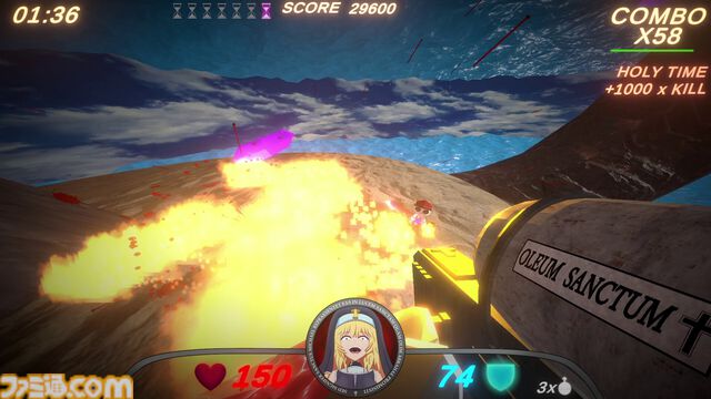 『Guns and Nuns: Storming Hell』シスターが高笑いしながら重火器をぶっ放す。地獄に乗り込み、ショットガンや火炎放射器で悪魔を蹴散らす爽快FPS