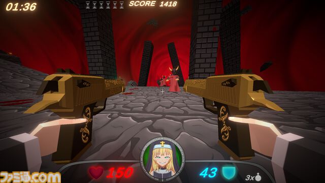 『Guns and Nuns: Storming Hell』シスターが高笑いしながら重火器をぶっ放す。地獄に乗り込み、ショットガンや火炎放射器で悪魔を蹴散らす爽快FPS