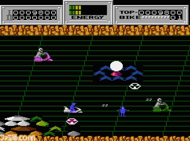 【コンアカ】『セクロス』4月9日配信。ホバーリングバイクに乗って捕虜を救出しながら悪の部族と戦う、1986年発売のシューティング