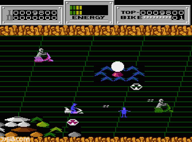 【コンアカ】『セクロス』4月9日配信。ホバーリングバイクに乗って捕虜を救出しながら悪の部族と戦う、1986年発売のシューティング