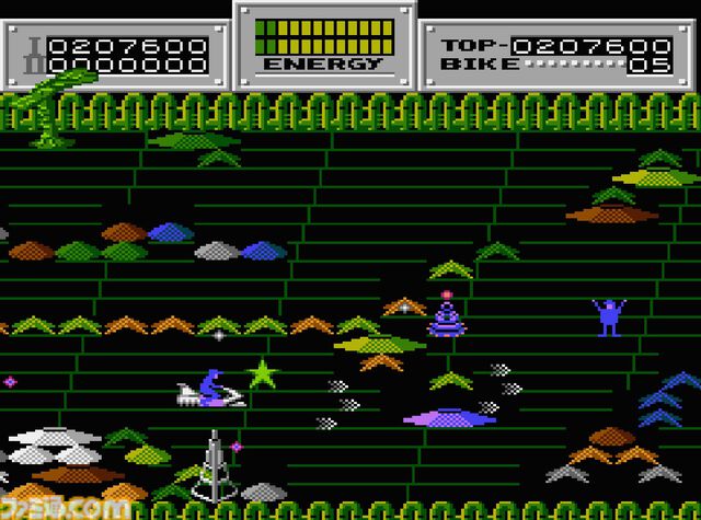 【コンアカ】『セクロス』4月9日配信。ホバーリングバイクに乗って捕虜を救出しながら悪の部族と戦う、1986年発売のシューティング