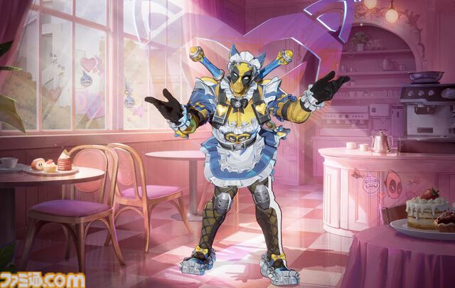 『マーベル・ライバルズ』デッドプールがネコ耳メイド服姿になってかわいくポーズを決める。専用の新コスチューム“Maid-Pool”が4月10日より登場