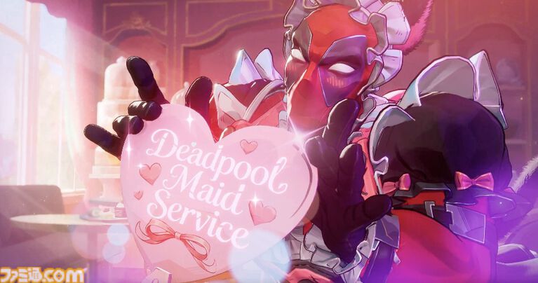 『マーベル・ライバルズ』デッドプールがネコ耳メイド服姿になってかわいくポーズを決める。専用の新コスチューム“Maid-Pool”が4月10日より登場