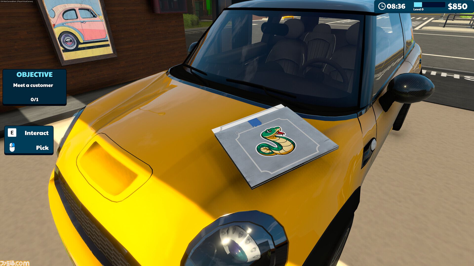 『Express Car Wash Simulator』高圧洗浄機で汚れを落とす洗車シミュレーター。濃密な泡とカラフルな洗剤でピカピカに仕上げる爽快感