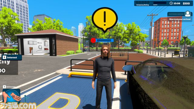 『Express Car Wash Simulator』高圧洗浄機で汚れを落とす洗車シミュレーター。濃密な泡とカラフルな洗剤でピカピカに仕上げる爽快感