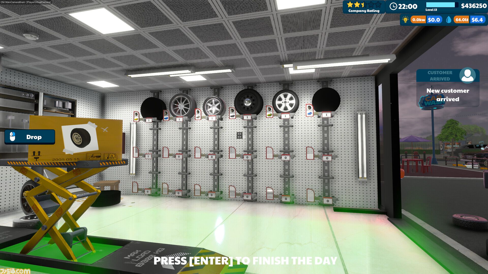 『Express Car Wash Simulator』高圧洗浄機で汚れを落とす洗車シミュレーター。濃密な泡とカラフルな洗剤でピカピカに仕上げる爽快感