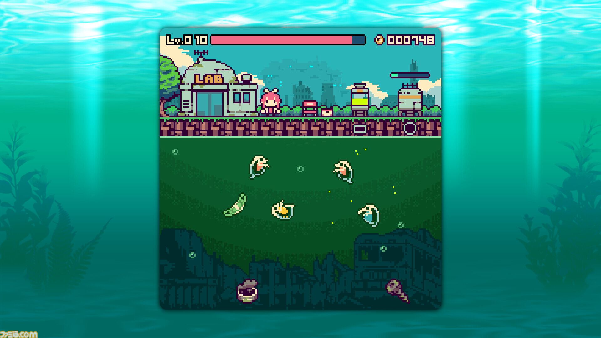 『終末ミジンコラボラトリー』終末世界で暮らすアンドロイドをまったり見守る放置ゲームがリリース。ドット絵とレトロ風BGMに癒される