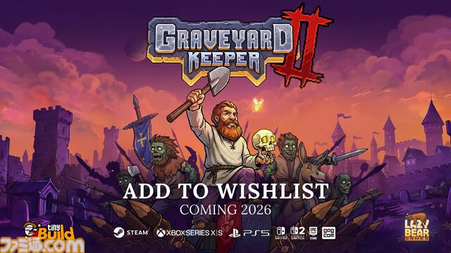 『Graveyard Keeper 2』陰鬱墓守りスローライフゲームの続編が2026年発売。今度はゾンビで生産ラインを組む【Triple-i Initiative】